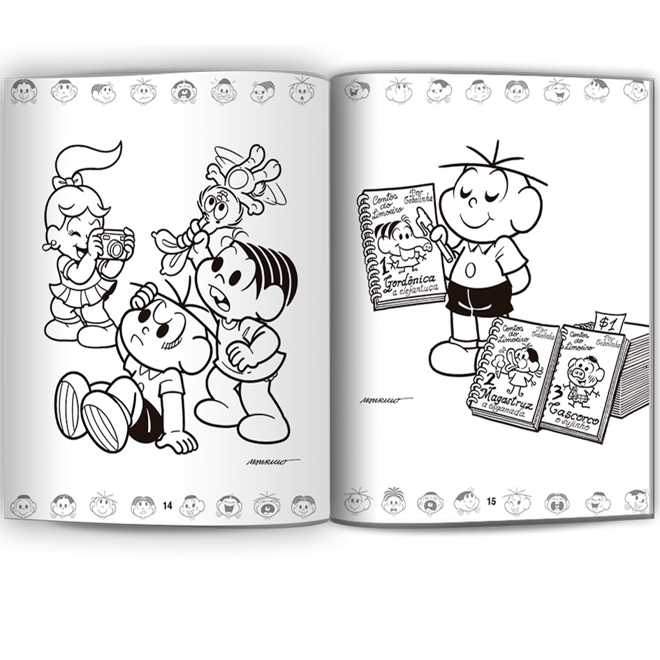 Livro 501 Desenhos para Colorir Turma da Mônica