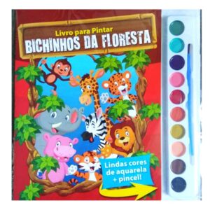 Livros para Pintar com Aquarela – Bichinhos da Floresta