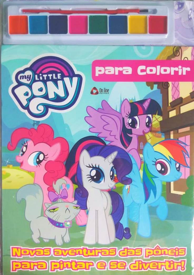 My Little Pony Caneca + Tigela + Livro para Colorir com 100