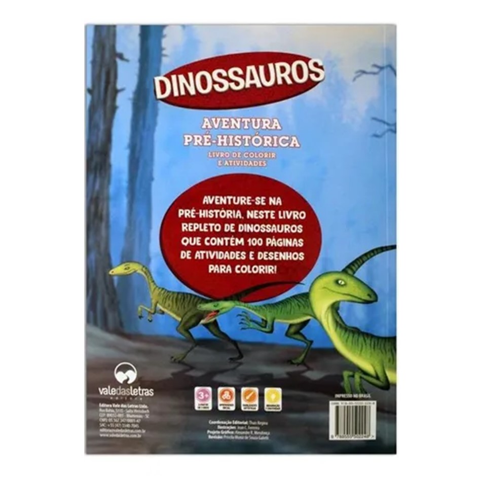 Dinossauros - Livro 365 Atividades E Desenhos Para Colorir