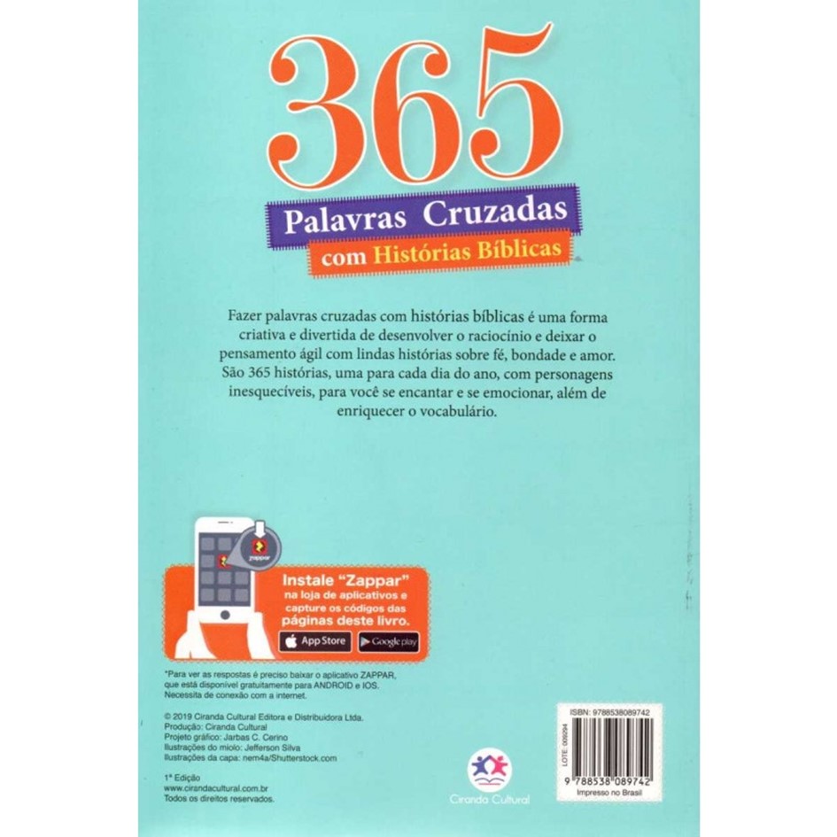 Combo 365 caça-palavras bíblico + Palavras Cruzadas - Com