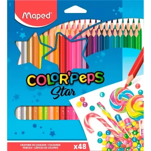 Lápis de Cor Color Peps Star Maped – caixa com 48 Cores
