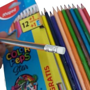 Lápis de Cor Peps Star Maped – 12 Cores + Apontador e Lápis