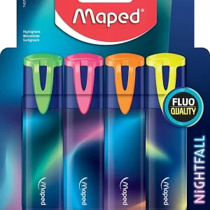 Marca Texto Neon Nightfall – kit com 4 cores Maped