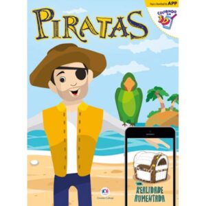 Médio – Piratas – Livro de colorir com 8 páginas