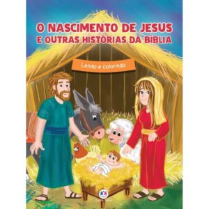 Médio – O nascimento de Jesus – Livro de colorir com 8 páginas
