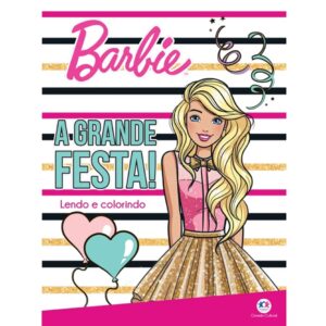 Médio – Barbie, a grande festa – Livro de colorir com 8 páginas