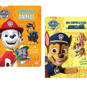 Kit Quebra-cabeça Para Meninos – 2 Livros Da Patrulha Canina – 8 Quebra-cabeças De 20 Peças – Capa Dura, Ciranda Cultura
