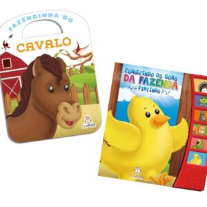 Livro Com Som Para Crianças – Animais Da Fazenda + 1 Livro De Brinde – Conhecendo Os Sons Da Fazenda, Blu Editora