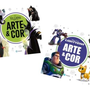 Arte e Cor – Kit com 2 livros de colorir – Vilões da Disney + Lightyear