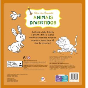 Livro com Aquarela – Animais divertidos