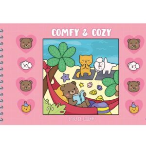 Livro Capa dura Comfy and Cozy Pink – Para Colorir
