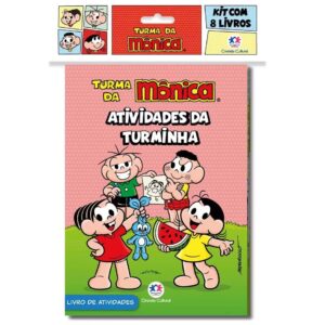 Kit Turma Da Mônica: 8 Livros De Atividades + 1500 Adesivos