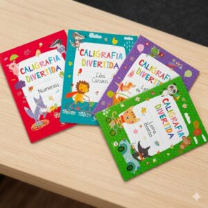 Kit Coleção Caligrafia Divertida 4 Livros – Letra Bastão, Cursiva, Forma e Numerais